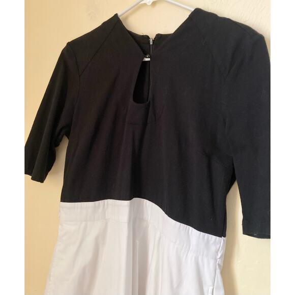 eShakti Women's Poplin Dress Size M (10) Black White Polka Dot - Picture 5 of 9